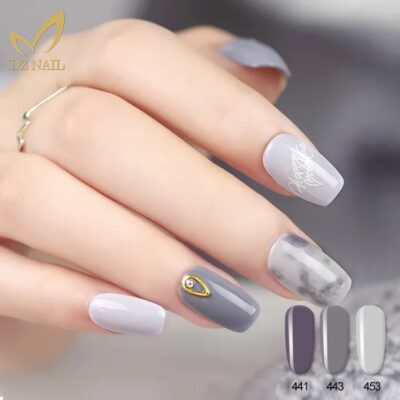 DZ UV LED Grey Color Gel Polish Nail Art